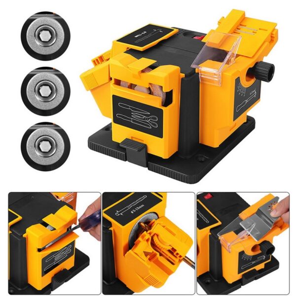 96W 65W 3 in1 Multifunction Knife Sharpener Electric Drill Sharpening Machine Kitchen Knife Sharper Grinding Sharpener