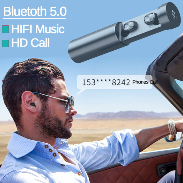 B9 TWS Bluetooth Kulaklık Kablosuz Kulaklık 8D HIFI Spor MIC Ile Kulakiçi Oyun Müzik Kulaklık 2