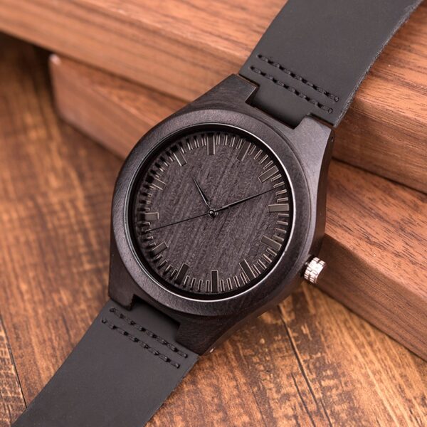 BOBOBIRD Engraved Men Relo Custom Wood Watch Engrave Ebony nga Panit Gwapo nga Regalo Anibersaryo Groosman Gifts 2