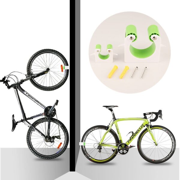 Support de stationnement pour vélo, boucle de montage mural pour vélo de route et de montagne, crochet Portable d'intérieur Vertical, rangement de vélo, cyclisme 5