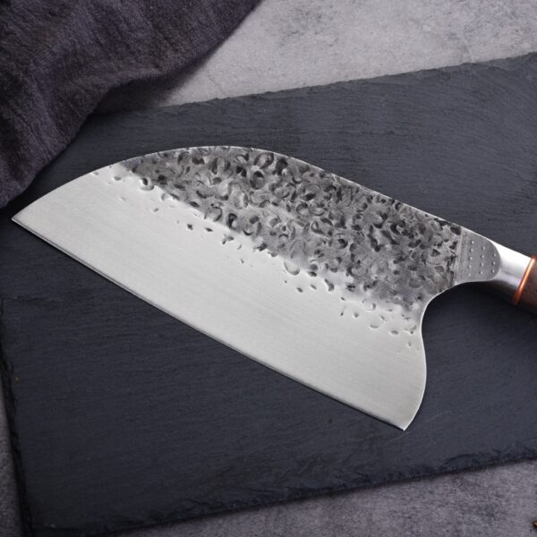 Месарски нож не'рѓосувачки 5CR15MOV Челична сечка Кинески нож Кујнски нож Готвач Алатки за готвење со дрвена рачка 1