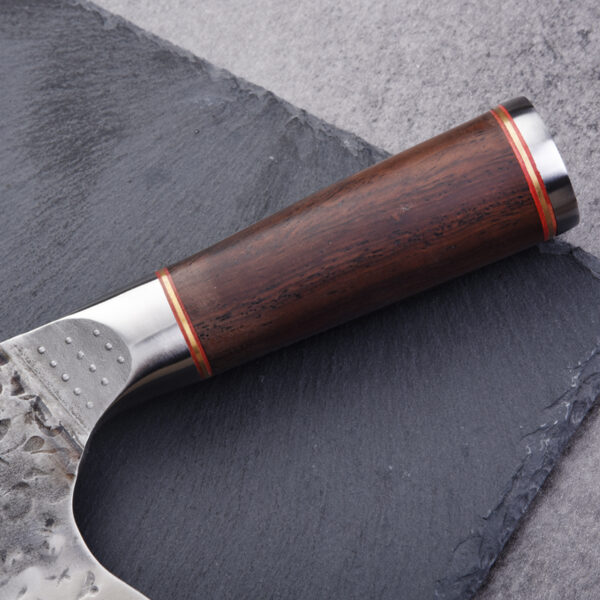 Mėsininko peilis nerūdijantis 5CR15MOV Plieninis pjaustyklė „Chinese Cleaver“ virtuvės peilių virėjo virimo įrankiai su medine rankena 3