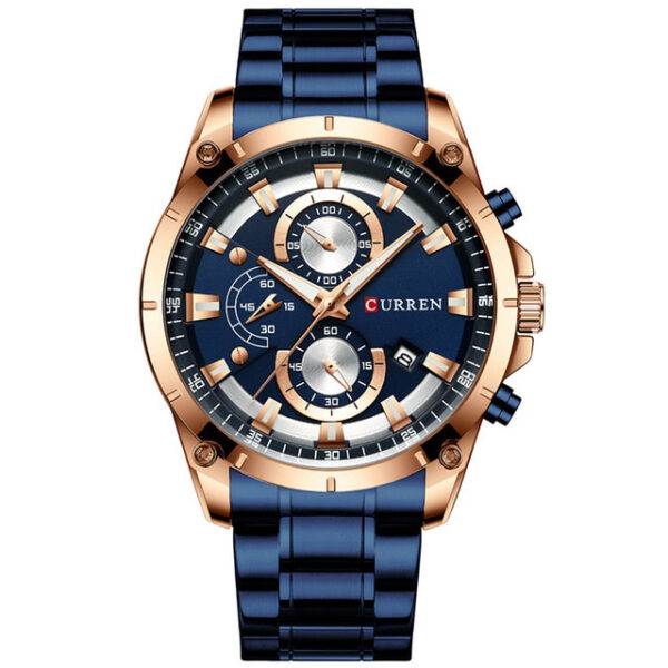 CURREN New Fashion Mens Watches with Stainless Steel Top Brand Luxury Sports Chronograph Quartz Watch Men 5.jpg 640x640 5