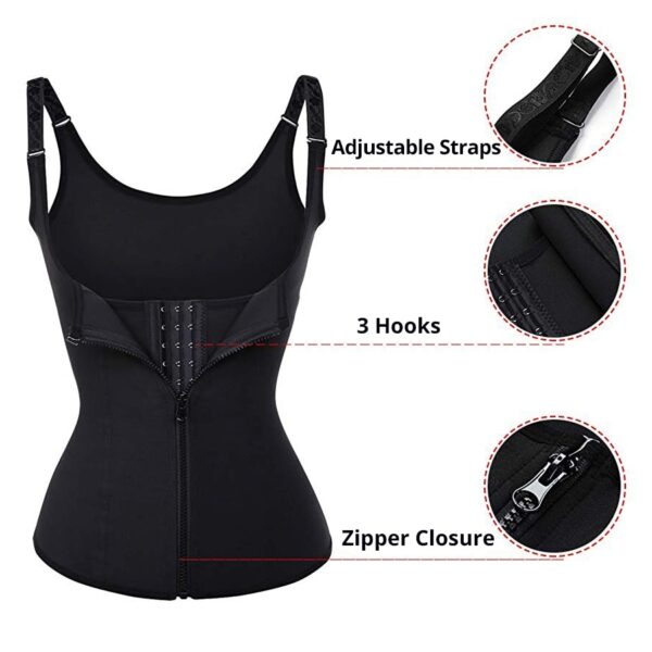 CXZD Women Waist Trainer Push Up Vest Tummy Belly Girdle Body Shaper Waist Cincher Corset Zipper 2