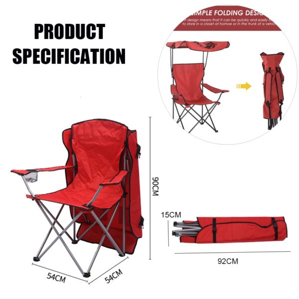 Canopy outdoor camping lightweight beach portable folding backpack sunshade fishing footrest camp chair foldable stool chairs 1