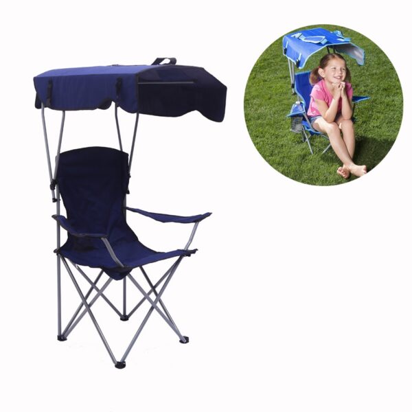 I-canopy outdoor camping lightweight beach ephathekayo isikhwama esigoqekayo se-sunshade ukudoba i-footrest camp chair izihlalo ezigoqekayo zezihlalo 3