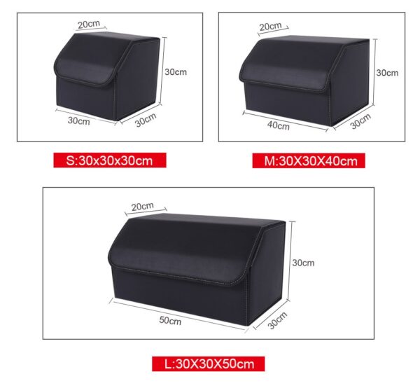 Car Storage Bag PU Leather Trunk Organizer Box Storage Bag Folding Para sa Mercedes para sa Porsche para sa 2