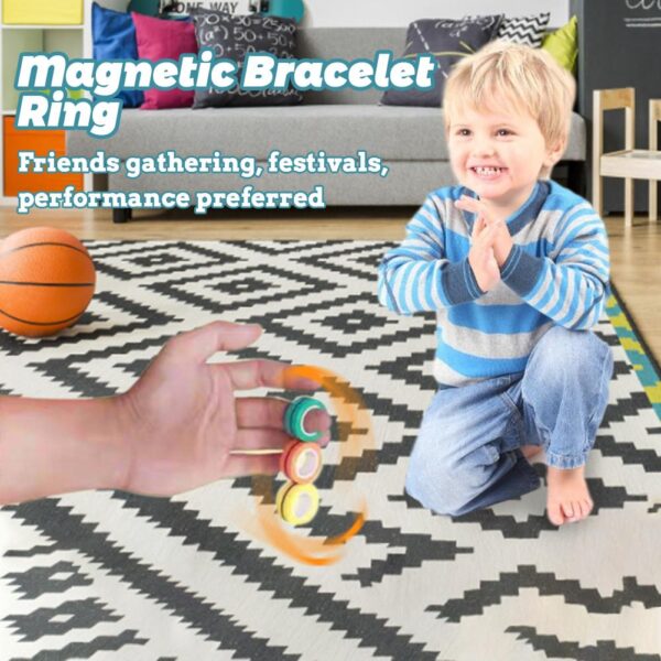 Colorful Bracelet Magic Toy Mini Magnetic Ring Toy Durable Unzip For Friends Gathering Festivals Performance 11
