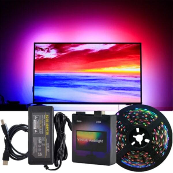 DIY Ambilight TV PC Dream Screen USB LED Strip HDTV الكمبيوتر رصد الخلفية شريط LED قابل للعنونة