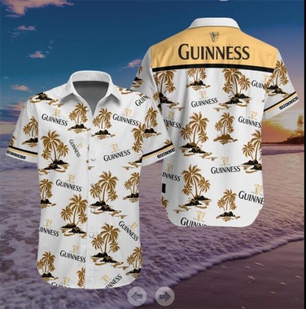 Dropshipping USA Size Mens Funny Busch Printed Short Sleeve Shirt Summer Latte Beer Series Male Casual 1