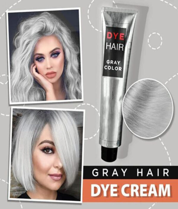 ファッションおばあちゃんグレーヘアダイユニセックスDiyファッショングレーシルバーカラースーパーグレーヘアクリーム100ml510x510 1