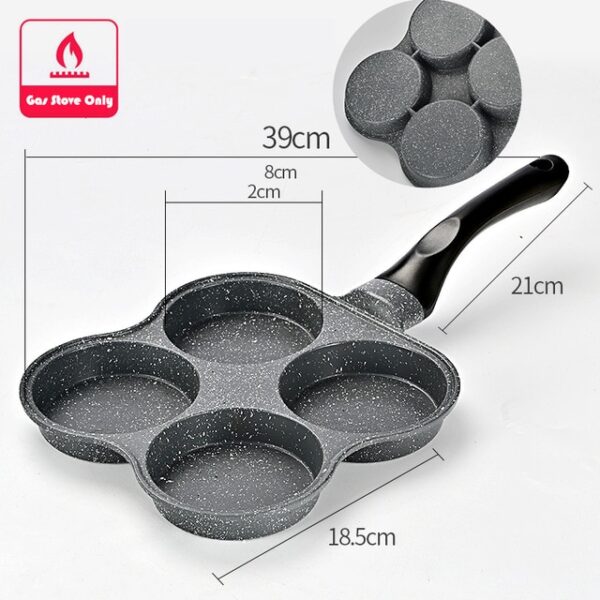 Four hole Omelet Pan For Eggs Ham Temperature Instruction Frying Pans Non stick No Oil smoke 4.jpg 640x640 4