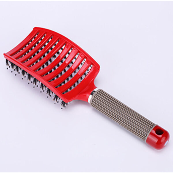 ผมนวดหนังศีรษะหวี Hairbrush Bristle ไนลอนผู้หญิง Wet Curly Detangle แปรงผมสำหรับ Salon Hairdressing 2