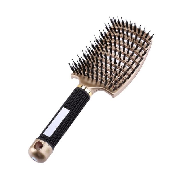 ເຄື່ອງ ສຳ ອາງ ບຳ ລຸງຊົງຜົມ Comb Brush Bristle Nylon Women Wet Curly Detangle ແປງ ສຳ ລັບເຮັດຜົມ