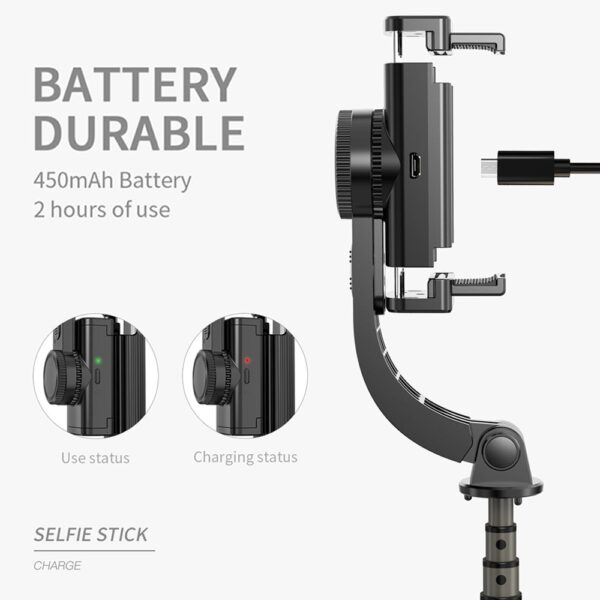 Handheld Gimbal Stabilizer Anti Shake Selfie Stick Bluetooth Remote Control Tripod 360 Degree Smart Phone Holder 4