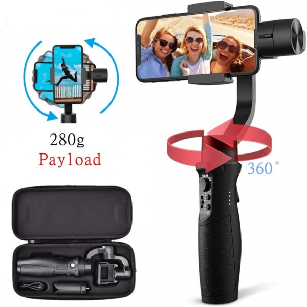 Hohem Smartphone Gimbal 3 Axis Handheld Stabilizer for iPhone11Pro Max for Android Smartphone Samsung S10 iSteady 6