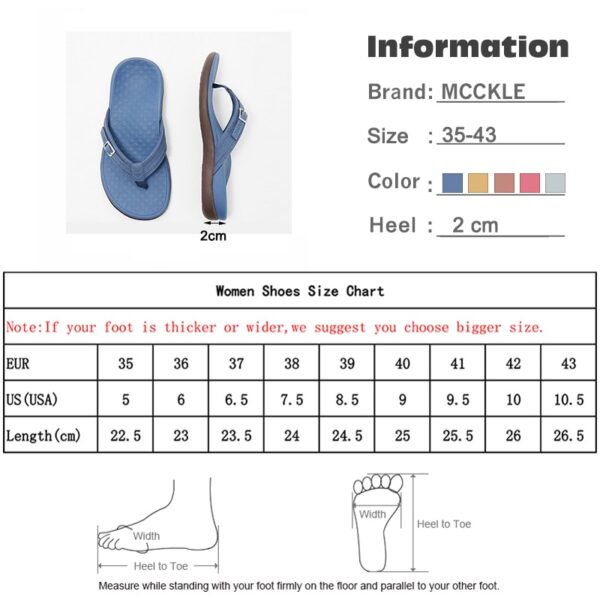 MCCKLE ผู้หญิงลื่น Flip Flop รองเท้าแตะผู้หญิงฤดูร้อนสุภาพสตรีรองเท้าสบายๆสบายๆชายหาดสไลด์หญิง 5