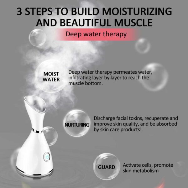 Nano Face Steamer Vapor Ion Facial Steamer Skin Face Care Sprayer Humidifier Moisturizer Katahum Aroma Herbal 2
