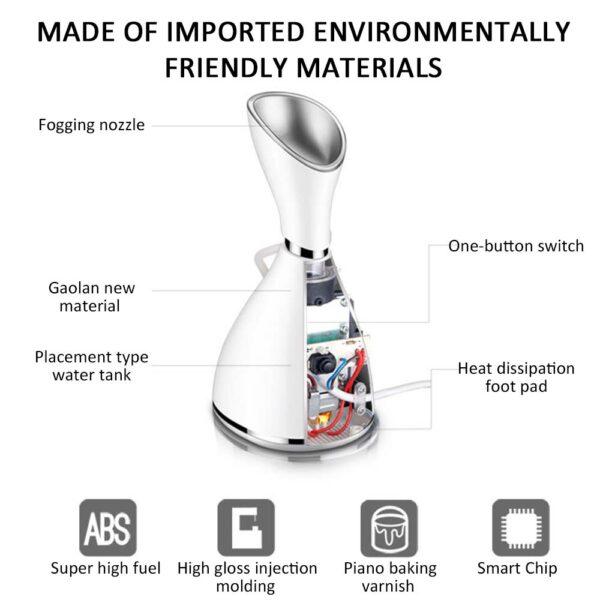 Nano Face Steamer Vapour Ion Facial Steamer Skin Face Care Sprayer Humidifier Moisturizer Beauty Aroma Herbal 3