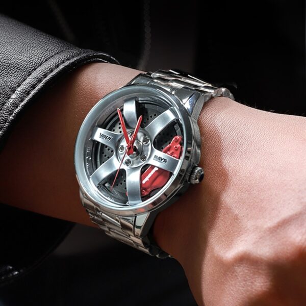 Nektom Wheel Rim Hub Watch Design Custom Fanatanjahantena Rim Fiara famantaranandro tsy tantera-drano famoronana Relogio Masculino 2020 4