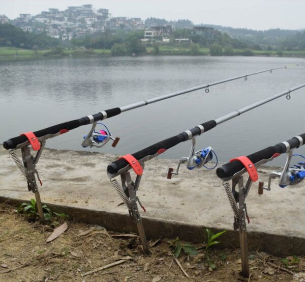 New Full Stainless Steel Automatic Spring Fishing Rods Holders Adjustable Sensitivity Folding Fishing Bite Bracket 4