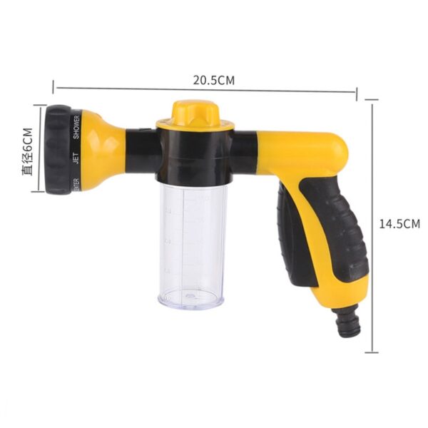 NewPortable Auto Foam Water High Pressure 8 Spray Patterns Jet Car Washer Sprayer Cleaning Tool Multifunction 3