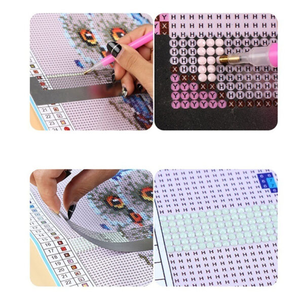 Painting Ruler Stainless Steel 50 Grids 141mm DIY Round Diamond Needlework Tool Convenient High Precision Processing 1