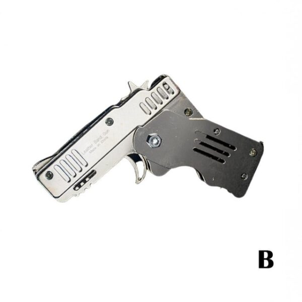 Pocket Rubber Banders mini metal folding 6 rounds keychain gun shape keychains toy April fools day 1.jpg 640x640 1