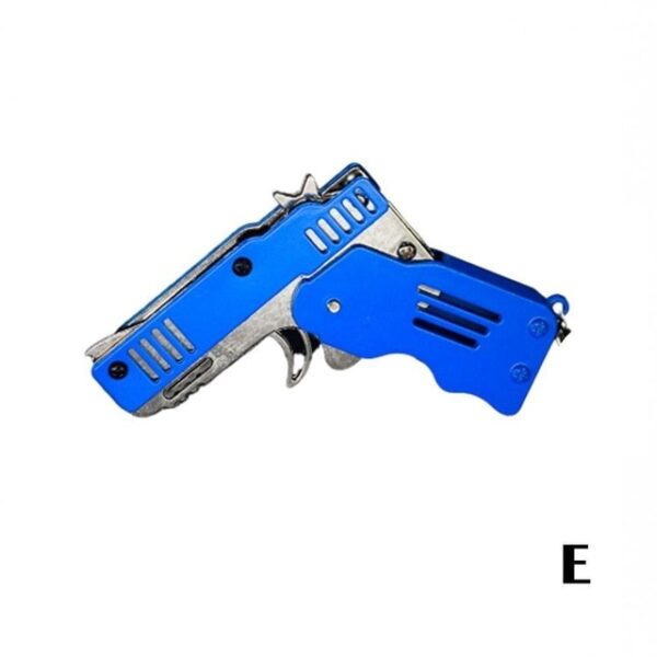 Pocket Rubber Banders mini metal folding 6 rounds keychain gun shape keychains toy April fools day 4.jpg 640x640 4