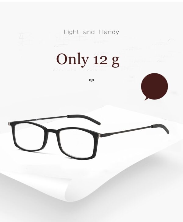 Çerçoveya Metal a Gerdan a Portable Antî şîn Ronahiya Xwendina Glsses Men Magnetic Presbyopic Glasses Spring Hinge 2