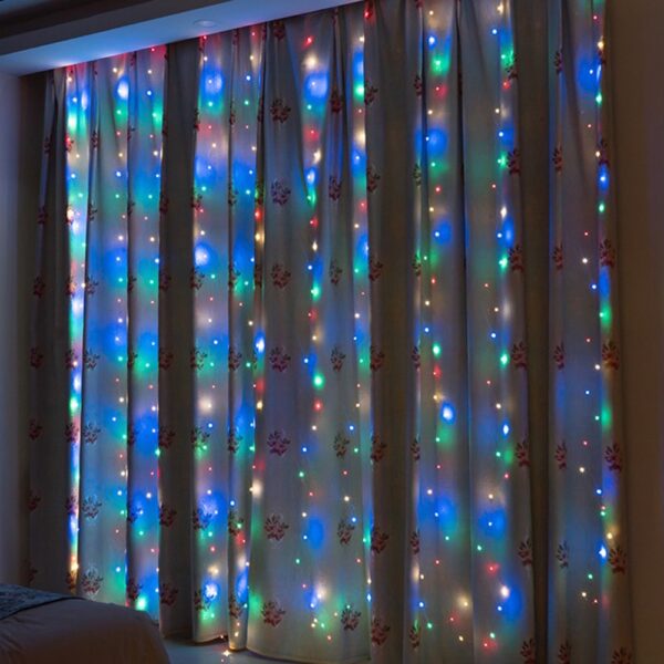 Remote led Curtain string lights USB powered fairy lights garland led wedding party christmas for window 5