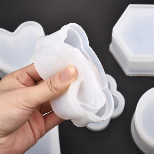 Resin Silicone Mold Storage Box Mold For Jewelry Making Heart Shape Cut Mold DIY Crystal Epoxy 5