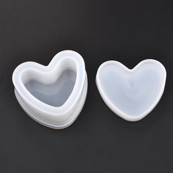 Resin Silicone Mold Storage Box Mold For Jewelry Making Heart Shape Cut Mold DIY Crystal