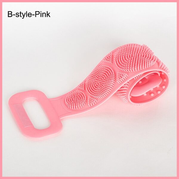 Silicone Back Bath Body Brush Back Scrubber Massage Shower Rubbing Back Belt Exfoliating Dead Skin