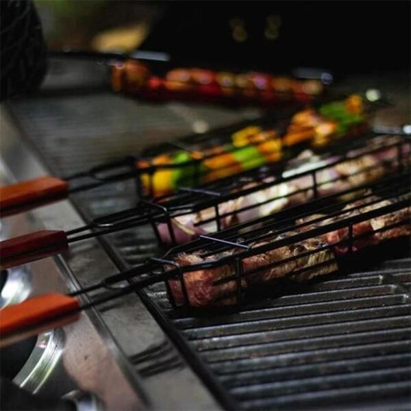 ເຄື່ອງມື BBQ Square Square Barbecue Net 4