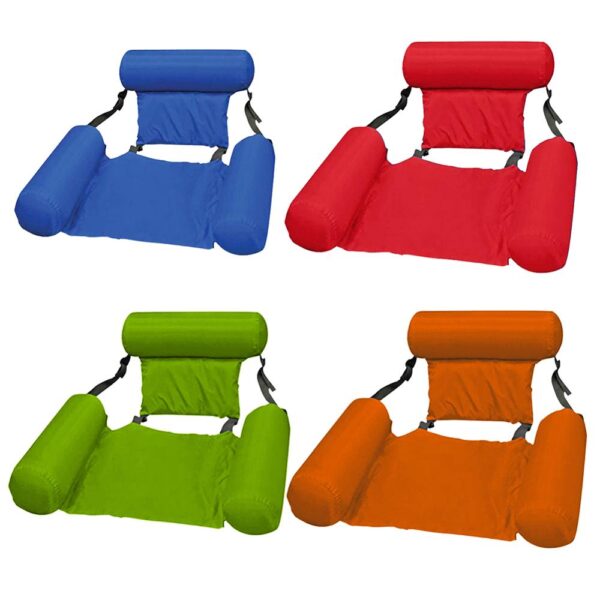 Water Hammock Recliner Swimming Pool Inflatable Mat Floating Bed Chair Foldable Summer Swimming Air Mattress Natulog 2