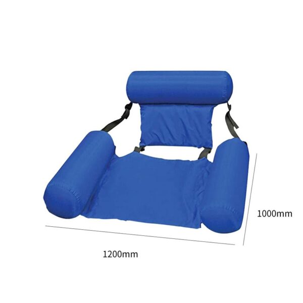 เปลญวนน้ำ Recliner สระว่ายน้ำ Inflatable Mat Floating Bed เก้าอี้พับฤดูร้อนว่ายน้ำ Air ที่นอน Sleeping 5