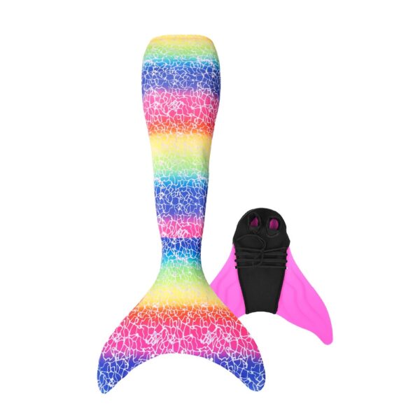 Women Mermaid Tail Swimmable Monofin Kid Girls Cosplay Mermaid Tails Filpper Adult Swimwear Bathsuit Diving Fin 2