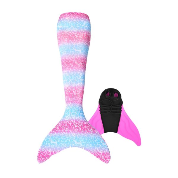 Frae Mermaid Schwanz Schwimmbar Monofin Kid Meedercher Cosplay Mermaid Tails Filpper Erwuessene Schwammkleedung Bathsuit Diving Fin 3