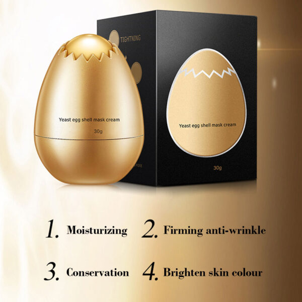 Yeast Eggshell Mask Cream Firming Skin Moisturizing Skin Mask Cream Yeast Moisturizing Mask With Brush 2