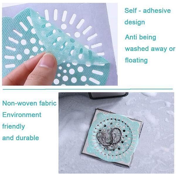 10pc 50pc Universal Disposable Sink Filter Shower Drain Stickers Disposable Sink Strainer 1