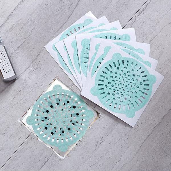 10pc 50pc Universal Disposable Sink Filter Shower Drain Stickers Disposable Sink Strainer 2