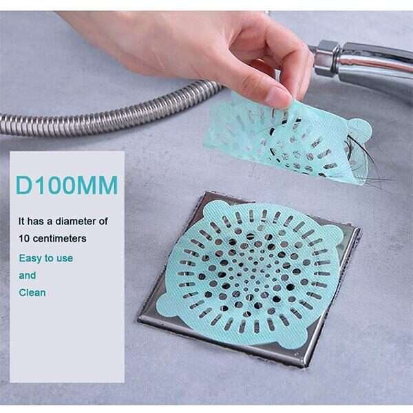 10pc 50pc Universal Disposable Sink Filter Shower Drain Stickers Disposable Sink Strainer 3
