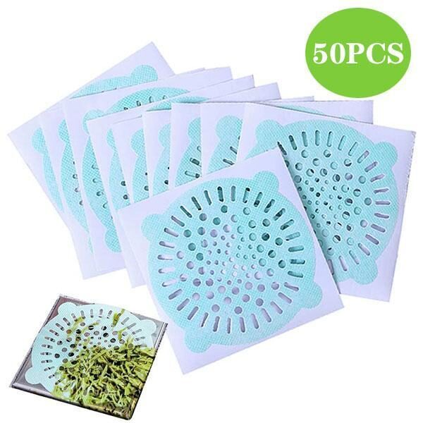 10pc 50pc Universal Disposable Sink Filter Shower Drain stickers Disposable Sink Strainer