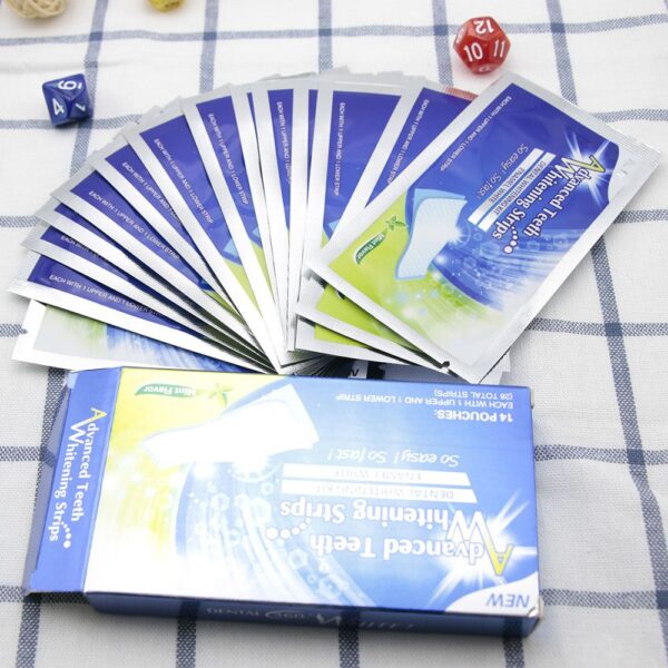 14Pcs 7Pair 28Pcs 14Pair 3D Gel Teeth Whitening Strips White Tooth Dental kit Oral Hygiene Care 3