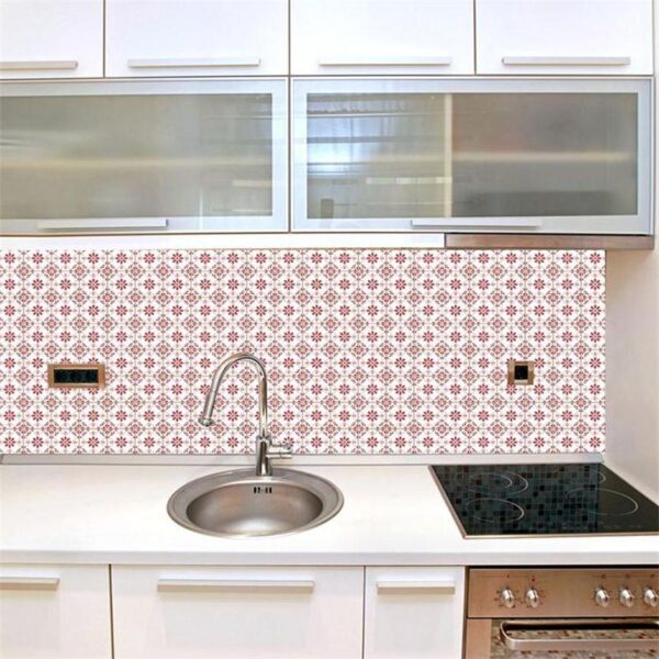 15pcs set 8 12 15cm Europe Style Floor Tile Diagonal Wall Stickers Banyo Kusina Waist Line 4