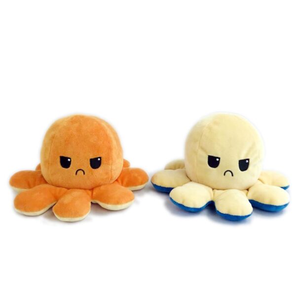 1PC mignon poulpe en peluche poupée réversible en peluche jouet doux Double face rabat poulpe poupée enfants 5