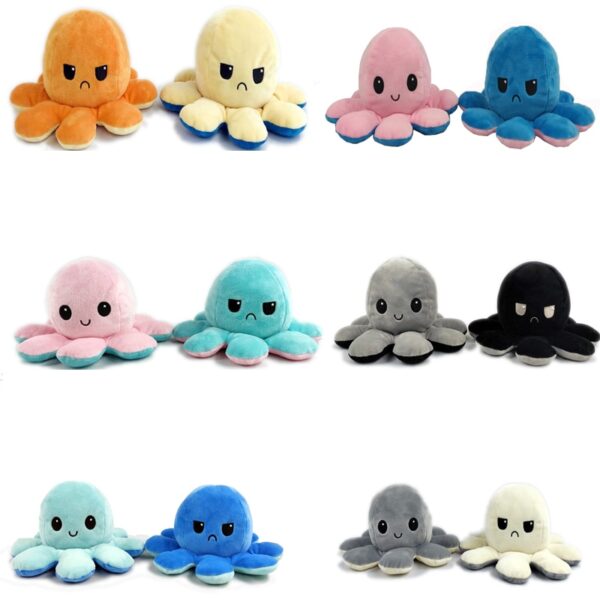 1PC Cute Octopus Plush Doll Reversible Stuffed Plush Խաղալիք Փափուկ երկկողմանի Flip Octopus Տիկնիկ Երեխաներ