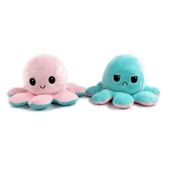 1PC Leuke Octopus Pluche Pop Omkeerbaar Gevuld Knuffel Zachte dubbelzijdig Flip Octopus Pop Kinderen 9.jpg 640x640 9