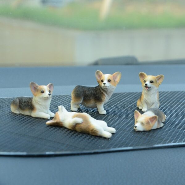 1set Simulation Mini Resin Corgi Miniature Figurines Cute Animal Car Ornament Home Office Desktop Decor Accessories 4.jpg 640x640 4